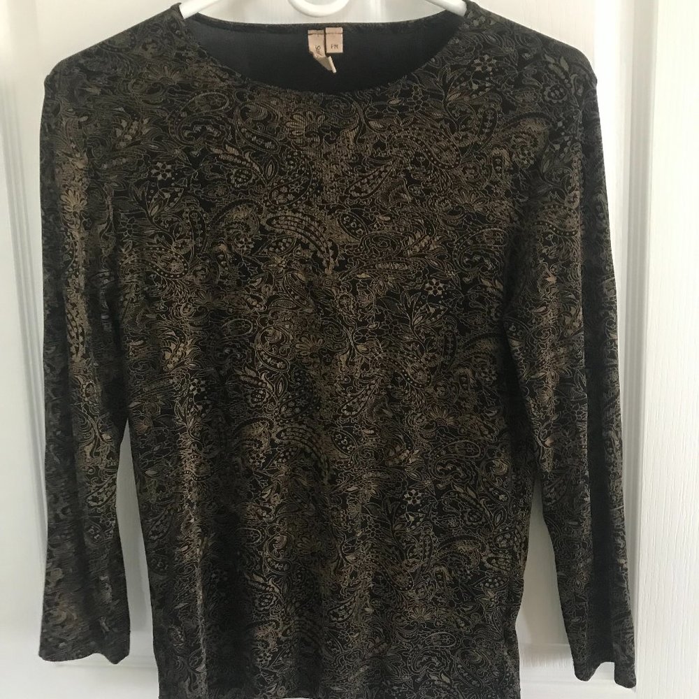 Susan Lawrence Black & Gold Top - MP